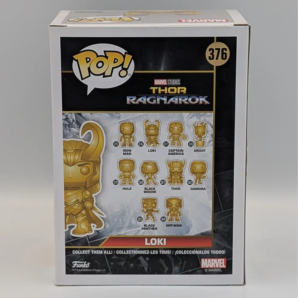 Funko Pop Loki Marvel Studios The First Ten Years Gold Chrome 376 Thor Ragnarok